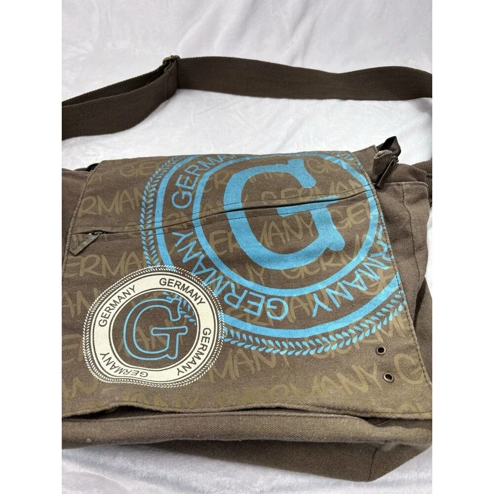 Robin Ruth Messenger Bag Germany Brown Laptop Souvenir Travel Man Bag Canvas